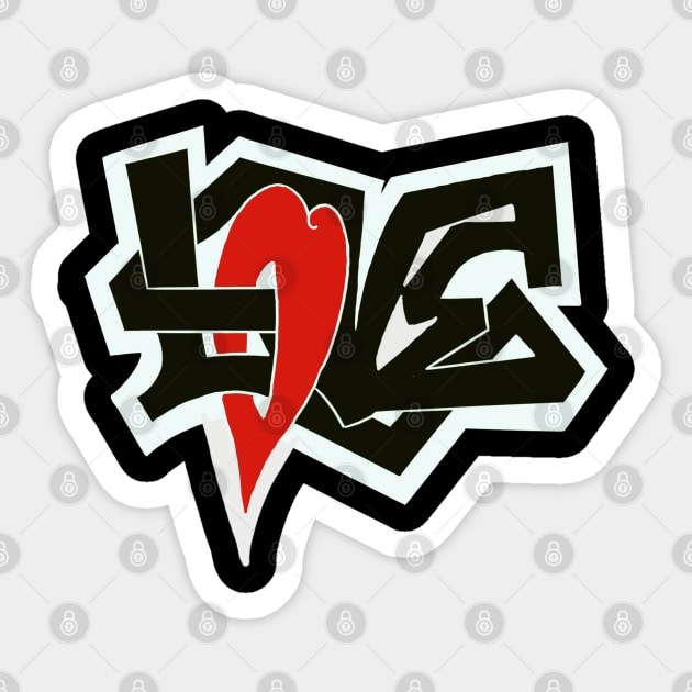 Love, graffiti style Sticker by Totallytees55